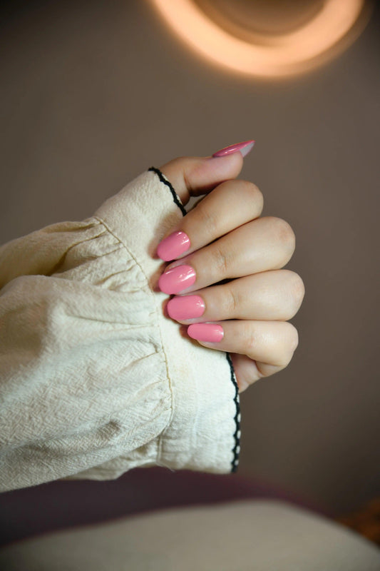 Blush Orchid Pale Violet Silicone Press-On Nails - Twinkle Touch