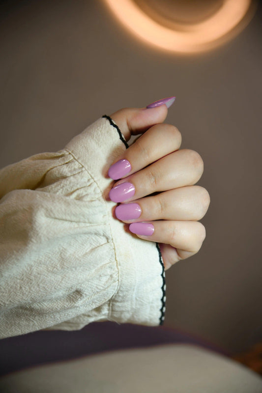 Plum Passion Silicone Press-On Nails - Twinkle Touch