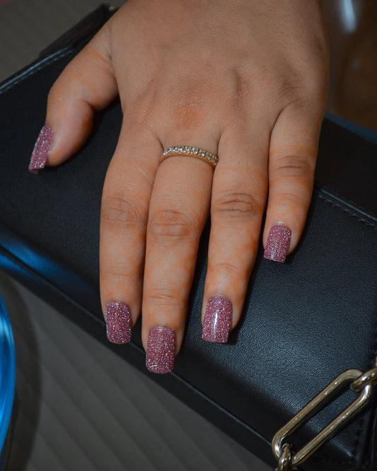 Purple Lily Silicone Press-On Nails - Twinkle Touch