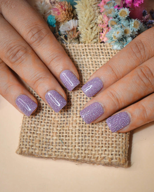 Viola Purple Silicone Press-On Nails - Twinkle Touch
