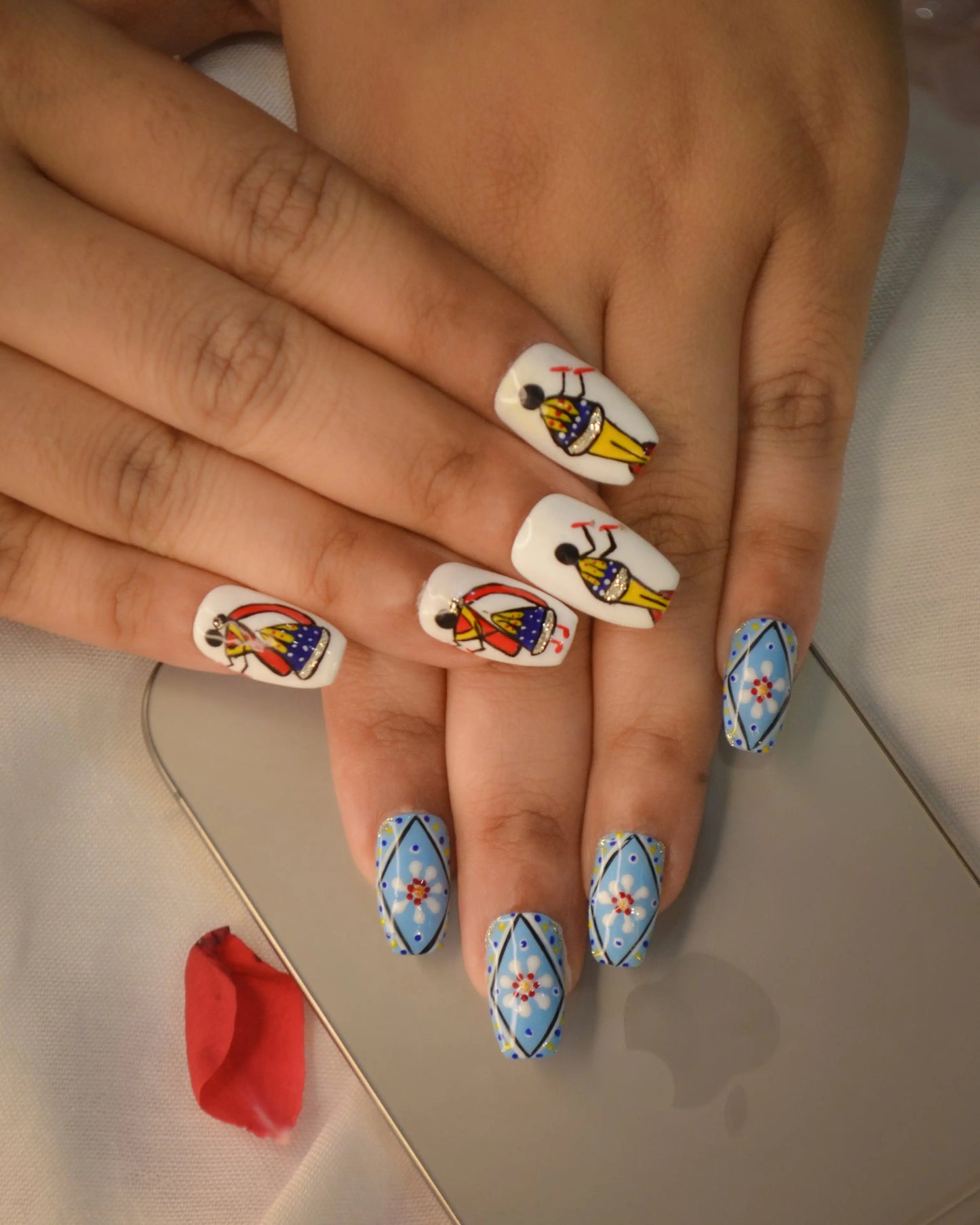 Garba Nights Special Silicone Press-On Nails Twinkle Touch